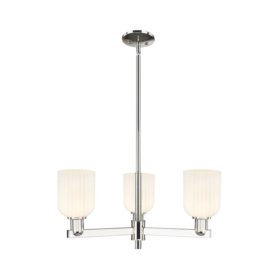 Innovations Bridal Veil 3Lt 18" Chandelier, PN/GW - 716-3CR-PN-G559-5GWH