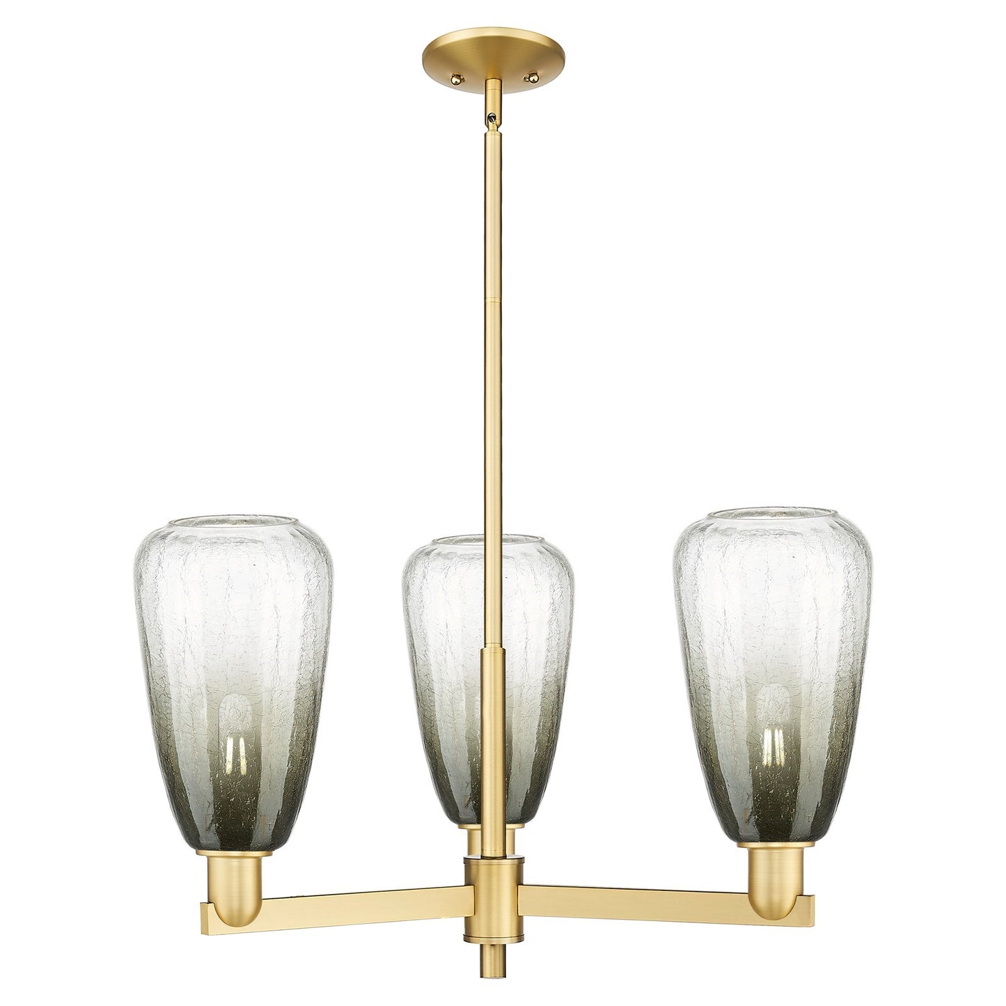 Innovations Brookhaven Almond 28in 3-Light Pendant | Industrial Satin Gold Steel and Slate Glass | Kitchen Island & Dining | Model 716-3CR-SG-G480-6SL