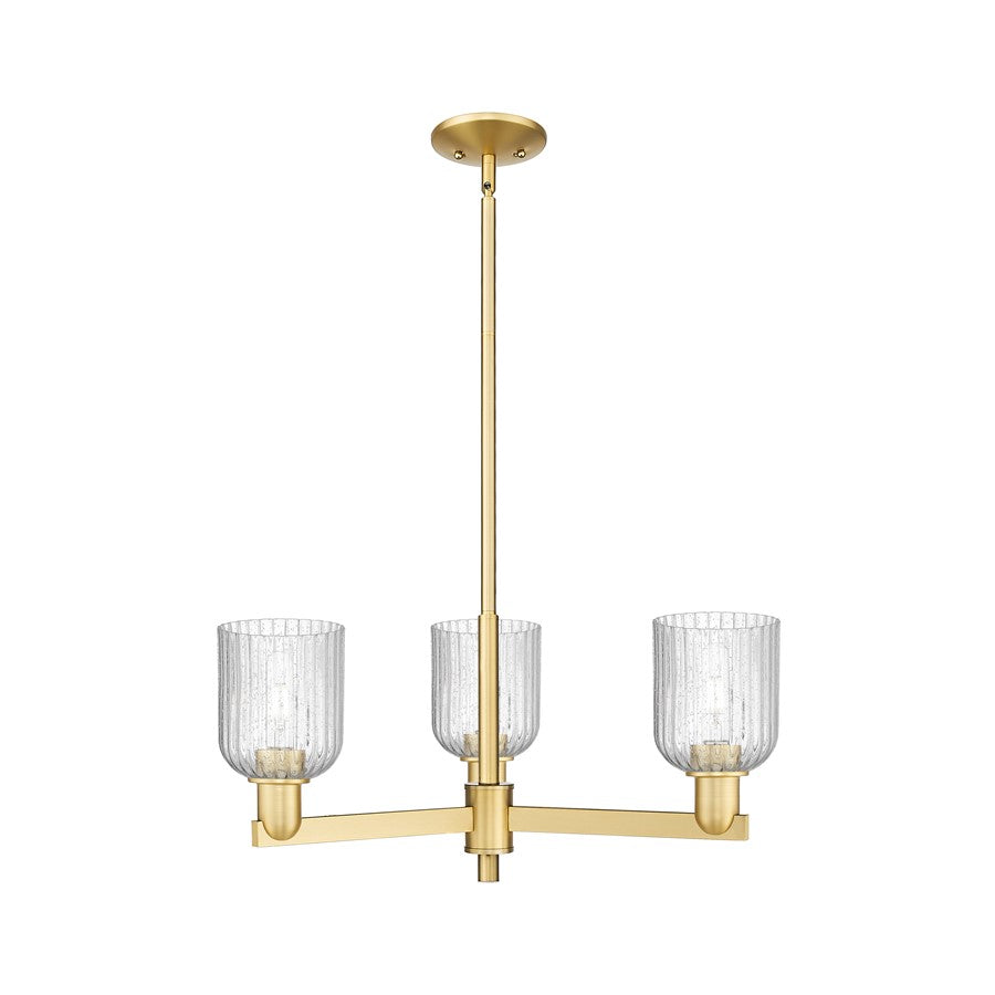 Innovations Bridal Veil 3Lt 18" Chandelier, Gold/Seedy - 716-3CR-SG-G559-5SDY