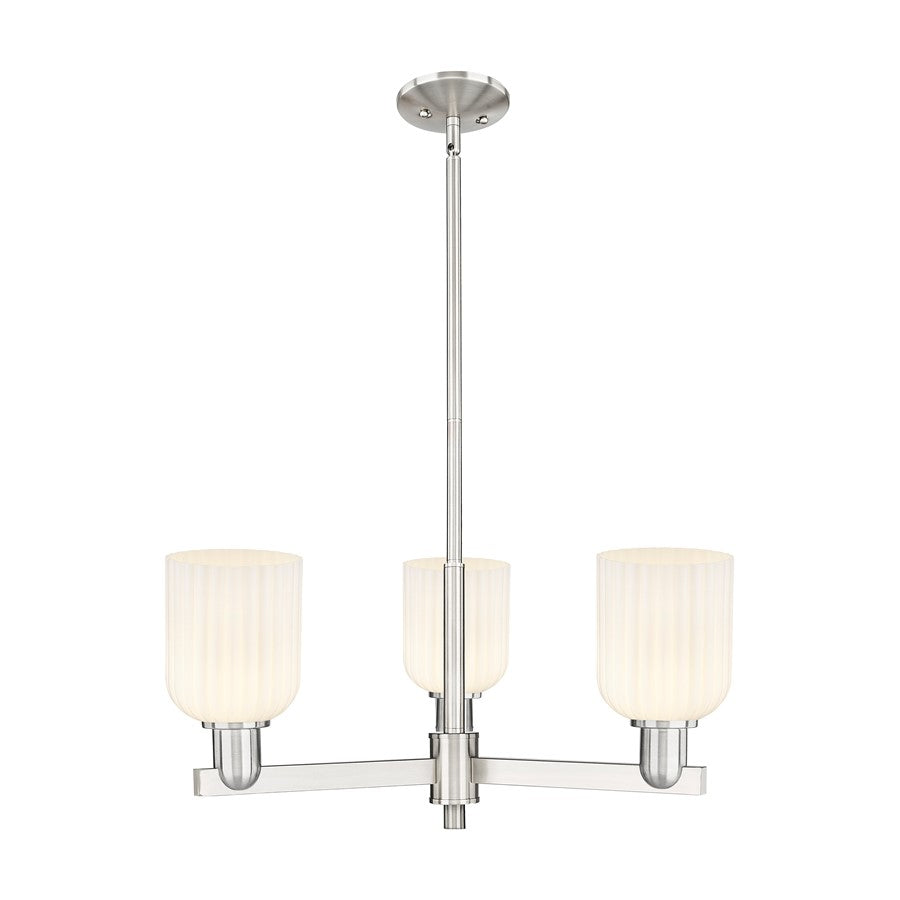 Innovations Bridal Veil 3Lt 18" Chandelier, SN/GW - 716-3CR-SN-G559-5GWH