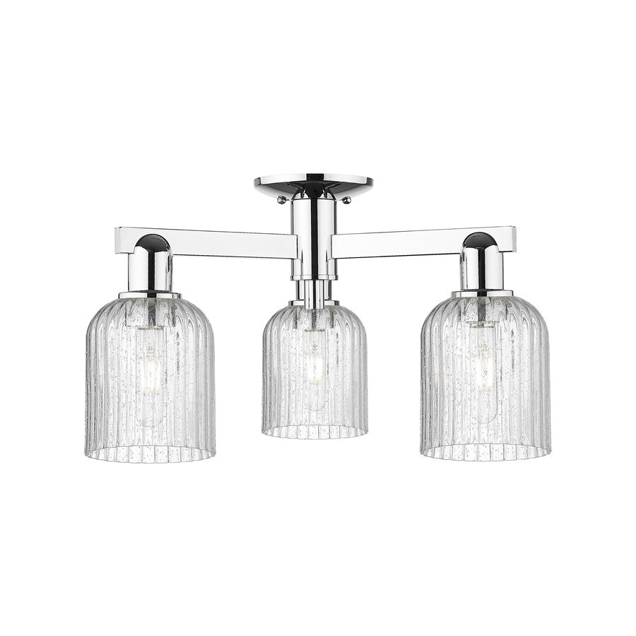 Innovations Bridal Veil 3Lt 23" Semi-Flush, Chrome/Seed - 716-3F-PC-G559-5SDY