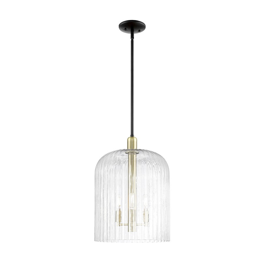 Innovations Bridal Veil 3Lt 12" Stem Mini Pendant, BKS/CL - 716-3S-BAB-G559-12CL