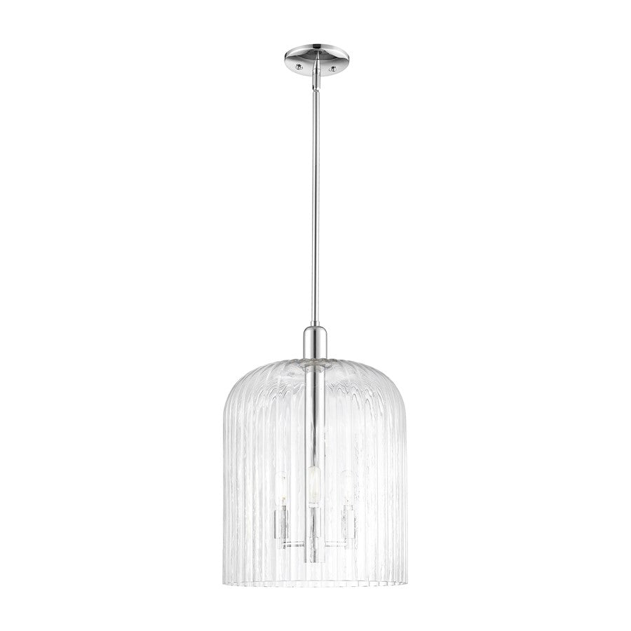 Innovations Bridal Veil 3Lt 12" Stem Mini Pendant, CH/CL - 716-3S-PC-G559-12CL