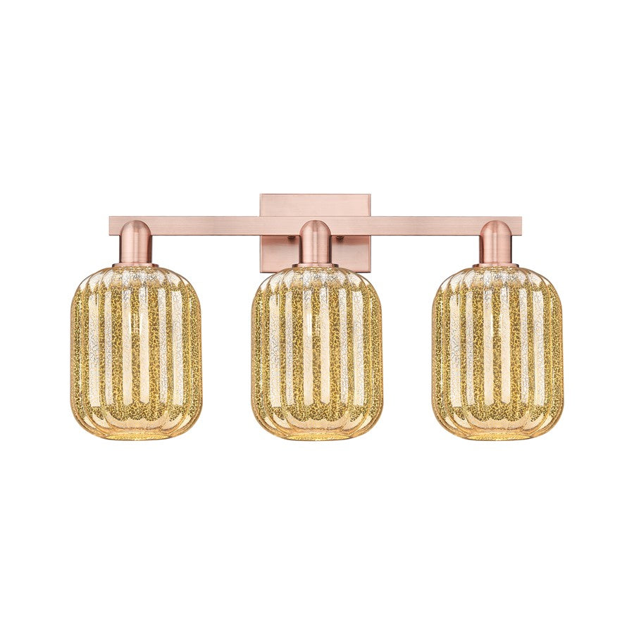 Innovations Preston 3Lt 26" Jar Bath Light, Copper/Mercury