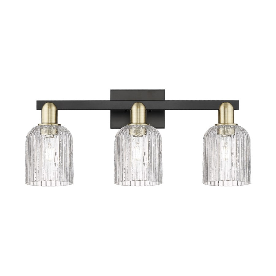 Innovations Bridal Veil 3Lt 24" Bath, Black Brass/Clear