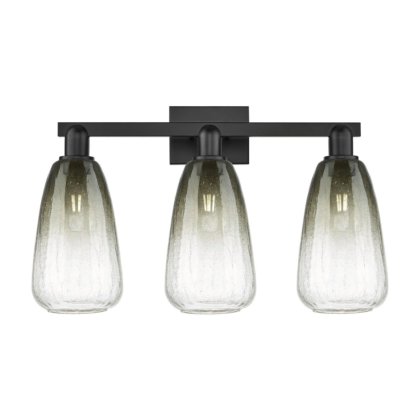 Innovations Brookhaven Almond 25in 3-Light Bath Vanity | Industrial Matte Black Steel and Slate Glass | Bathroom & Powder Room | Model 716-3W-BK-G480-6SL