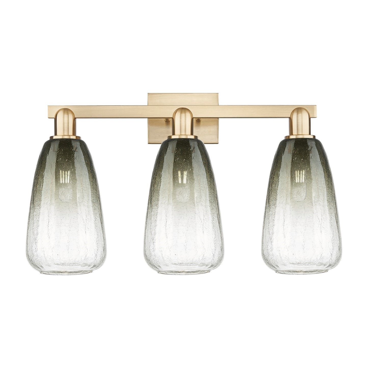 Innovations Brookhaven Almond 26in 3-Light Bath Vanity Light | Industrial Champagne Bronze Steel and Slate Glass | Bathroom | Model 716-3W-CB-G480-6SL
