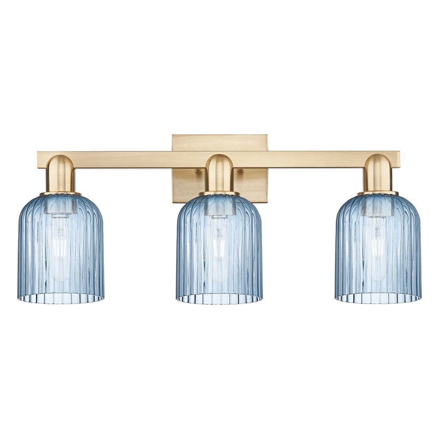 Innovations Bridal Veil 3Lt 24" Bath, Champagne Bronze/Blue