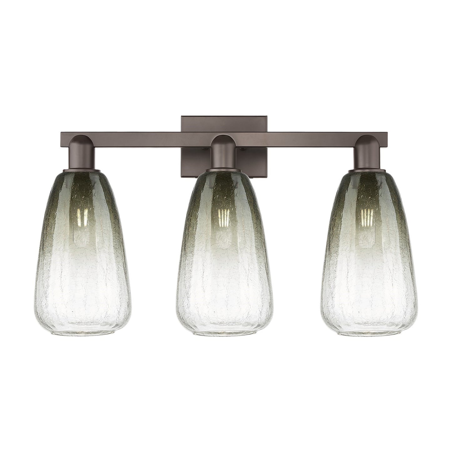 Innovations Brookhaven Almond 26in 3-Light Bath Vanity Light | Industrial Oil Rubbed Bronze and Slate Glass | Bathroom Vanity | Model 716-3W-OB-G480-6SL