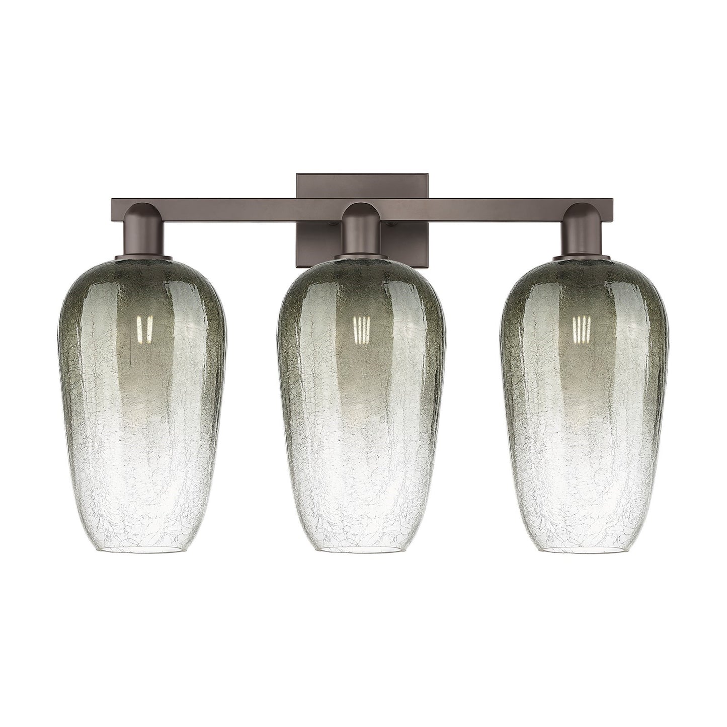 Innovations Brookhaven Flute 26in 3-Light Bath Vanity | Industrial Oil Rubbed Bronze Steel and Slate Glass | Bathroom Vanity & | Model 716-3W-OB-G484-7SL