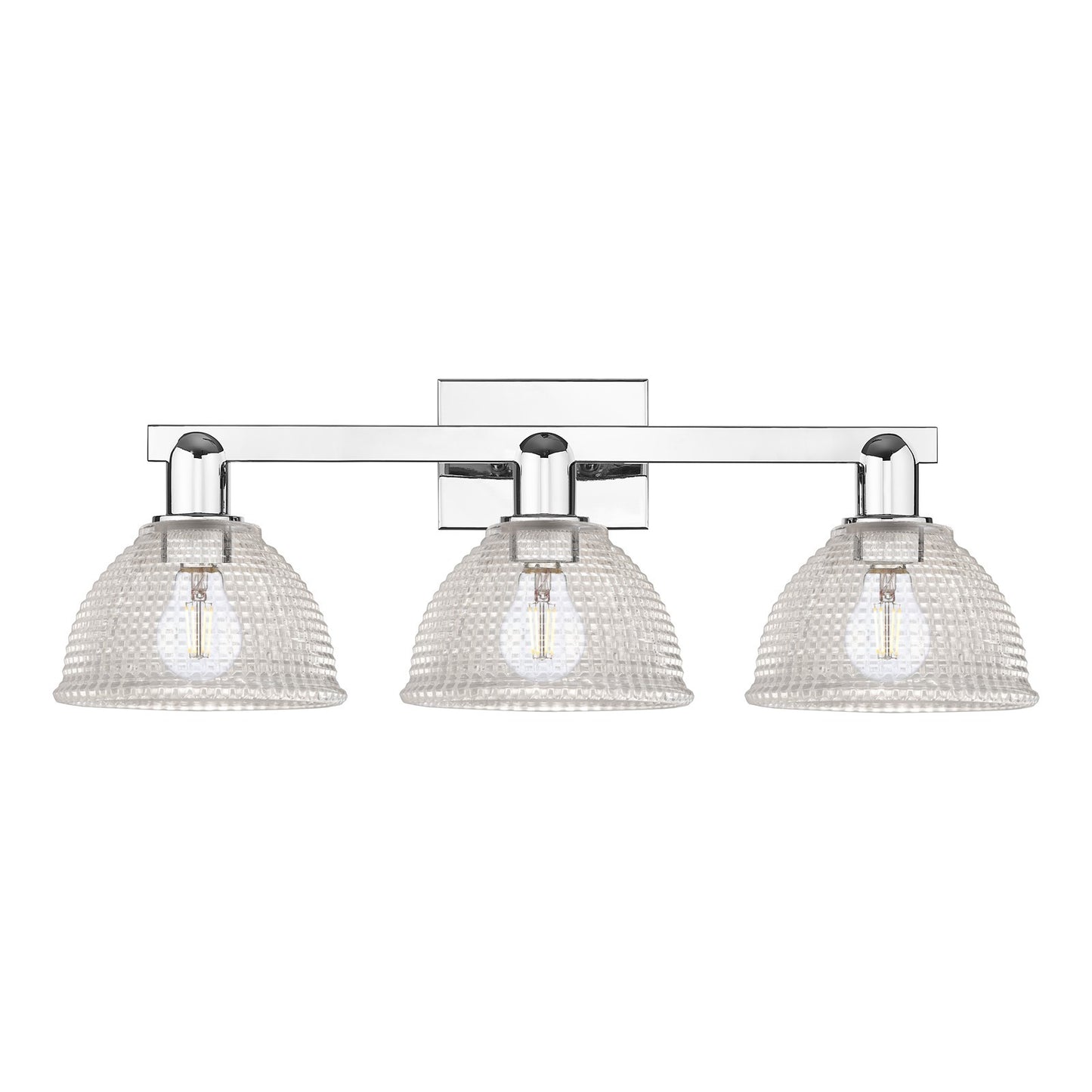 Innovations Arietta 27in 3-Light Bath Vanity Light | Polished Chrome Steel and Clear Glass | Bathroom Vanity & Powder Room | 27 x | Model 716-3W-PC-G422