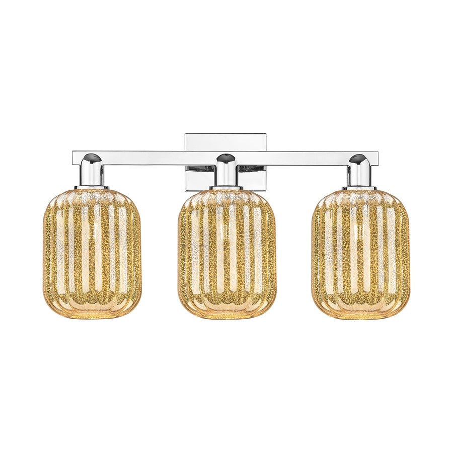 Innovations Preston 3Lt 26" Jar Bath Light, Chrome/Mercury