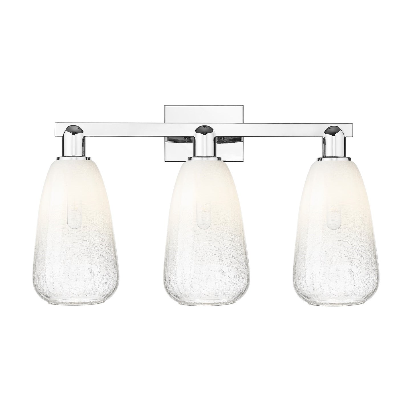 Innovations Brookhaven Almond 25in 3-Light Bath Vanity Light | Industrial Polished Chrome and Opal Glass | Bathroom Vanity | 25 | Model 716-3W-PC-G480-6OP
