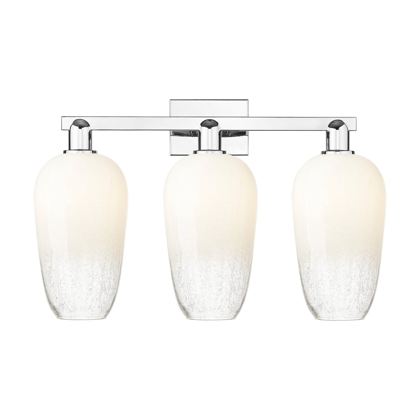 Innovations Brookhaven Flute 26in 3-Light Bath Vanity | Industrial Modern Polished Chrome and Opal Glass | Bathroom Vanity | 26 | Model 716-3W-PC-G484-7OP