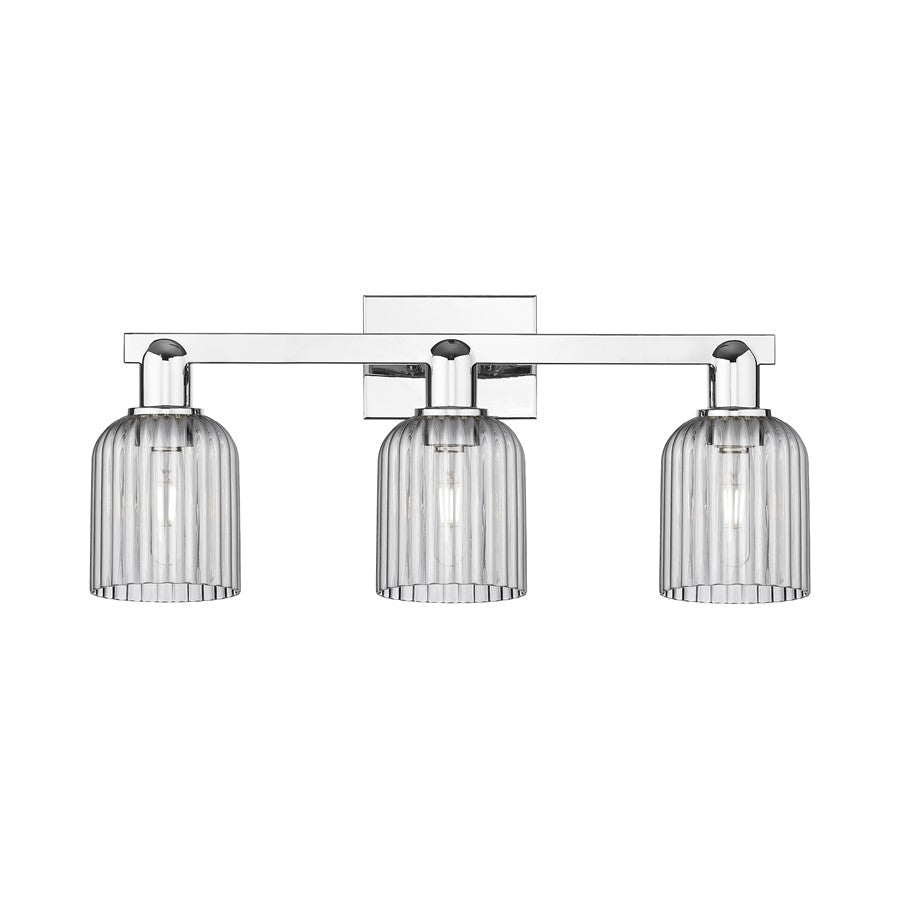 Innovations Bridal Veil 3Lt 24" Bath Light, Chrome/Smoke