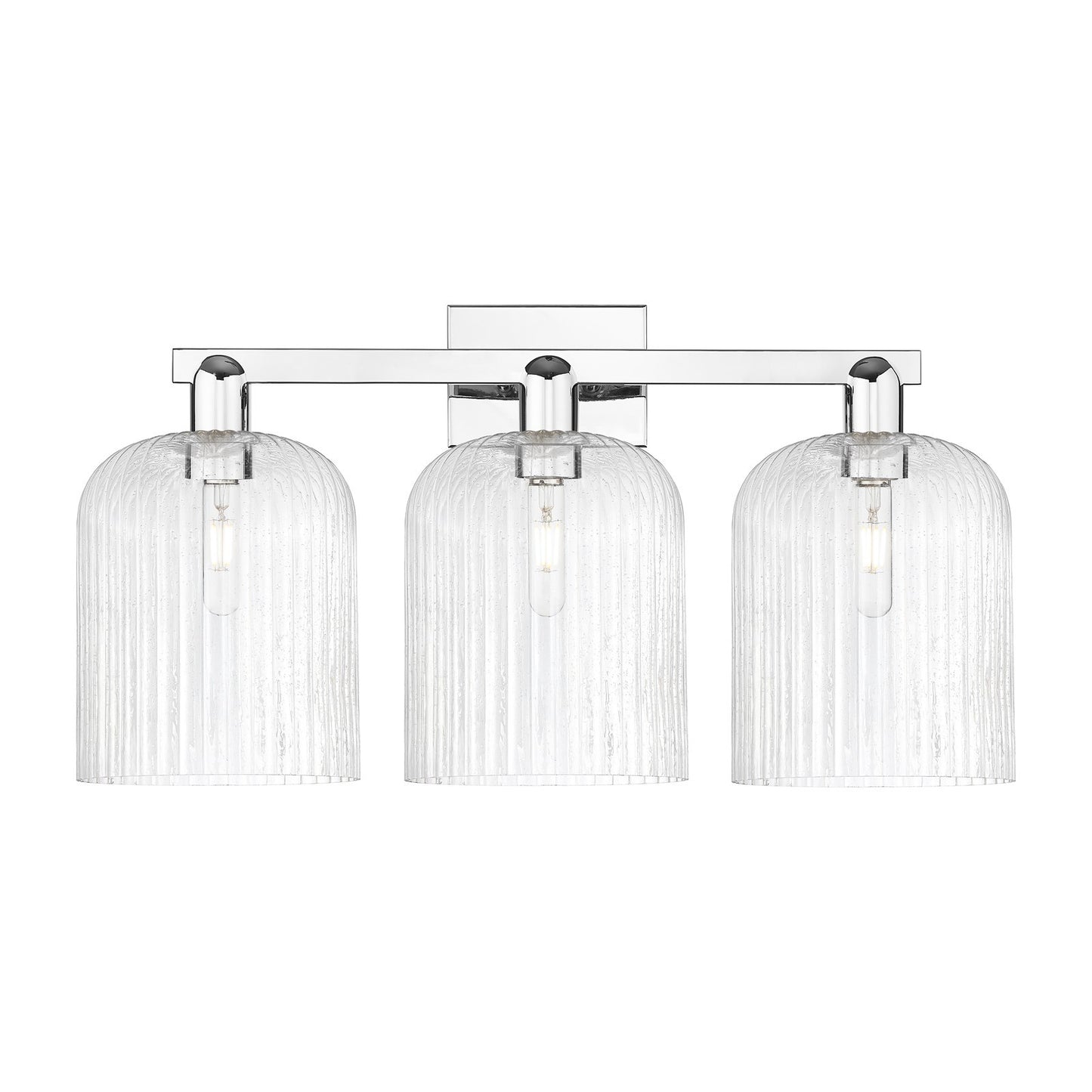 Innovations Bridal Veil 27in 3-Light Bath Vanity Light | Industrial Polished Chrome and Seedy Glass | Bathroom Vanity | 27 x | Model 716-3W-PC-G559-8SDY
