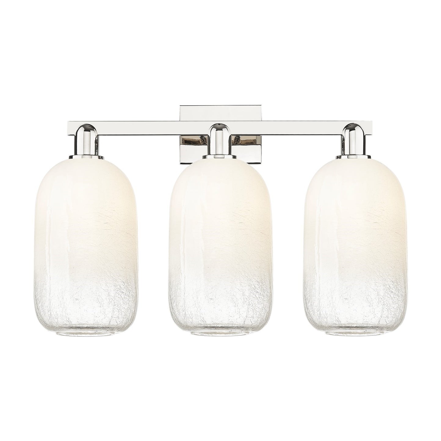 Innovations Brookhaven Cloche 26in 3-Light Bath Vanity Light | Industrial Polished Nickel and Opal Glass | Bathroom Vanity | 26 | Model 716-3W-PN-G482-7OP