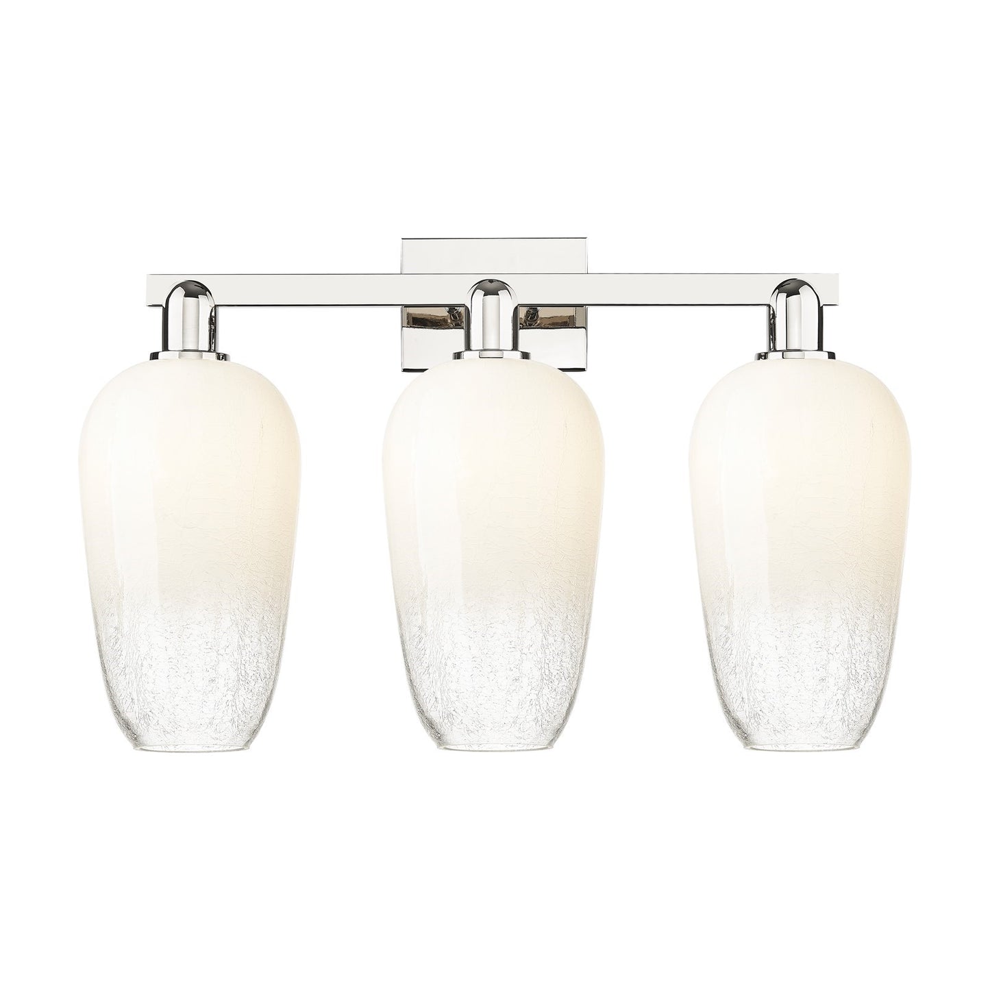 Innovations Brookhaven Flute 26in 3-Light Bath Vanity | Industrial Transitional Polished Nickel and Opal Glass | Bathroom | Model 716-3W-PN-G484-7OP