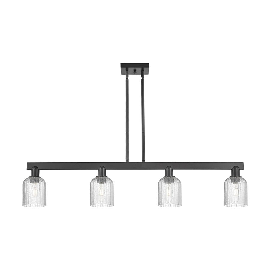 Innovations Bridal Veil 4Lt 48" Stem Island Light, BK/Seed - 716-4I-BK-G559-5SDY