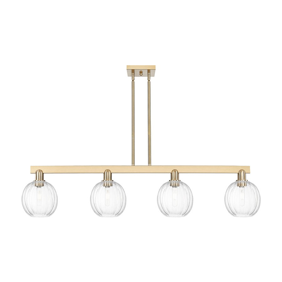 Innovations Preston 4Lt 48" Globe Stem Island Light, CBZ/CL - 716-4I-CB-G458-7CL