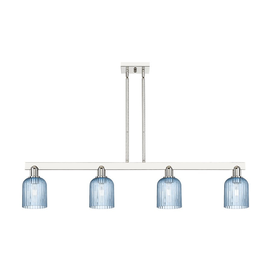 Innovations Bridal Veil 4Lt 48" Stem Island Light, PN/Blue - 716-4I-PN-G559-5BL