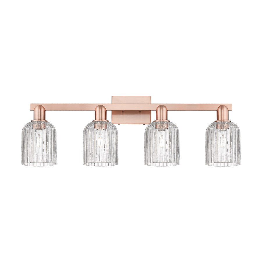 Innovations Bridal Veil 4Lt 32" Bath Light, Copper/Clear