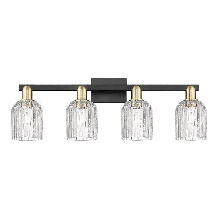 Innovations Bridal Veil 4Lt 32" Bath, Black Brass/Clear
