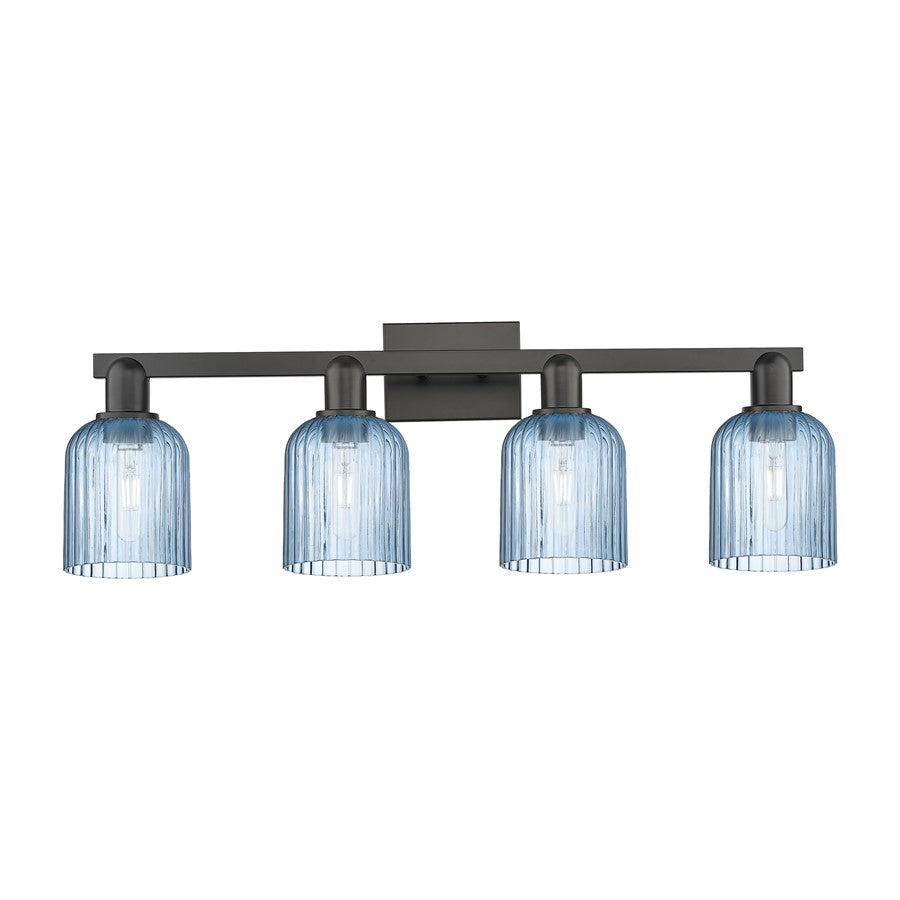Innovations Bridal Veil 4Lt 32" Bath Light, Black/Blue