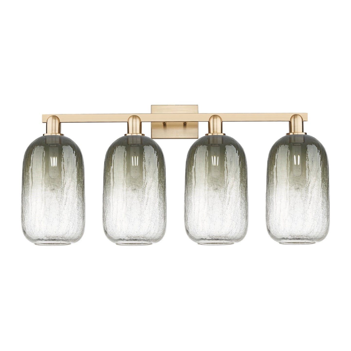 Innovations Brookhaven Cloche 34in 4-Light Bath Vanity | Industrial Champagne Bronze Steel and Slate Glass | Bathroom Vanity | Model 716-4W-CB-G482-7SL