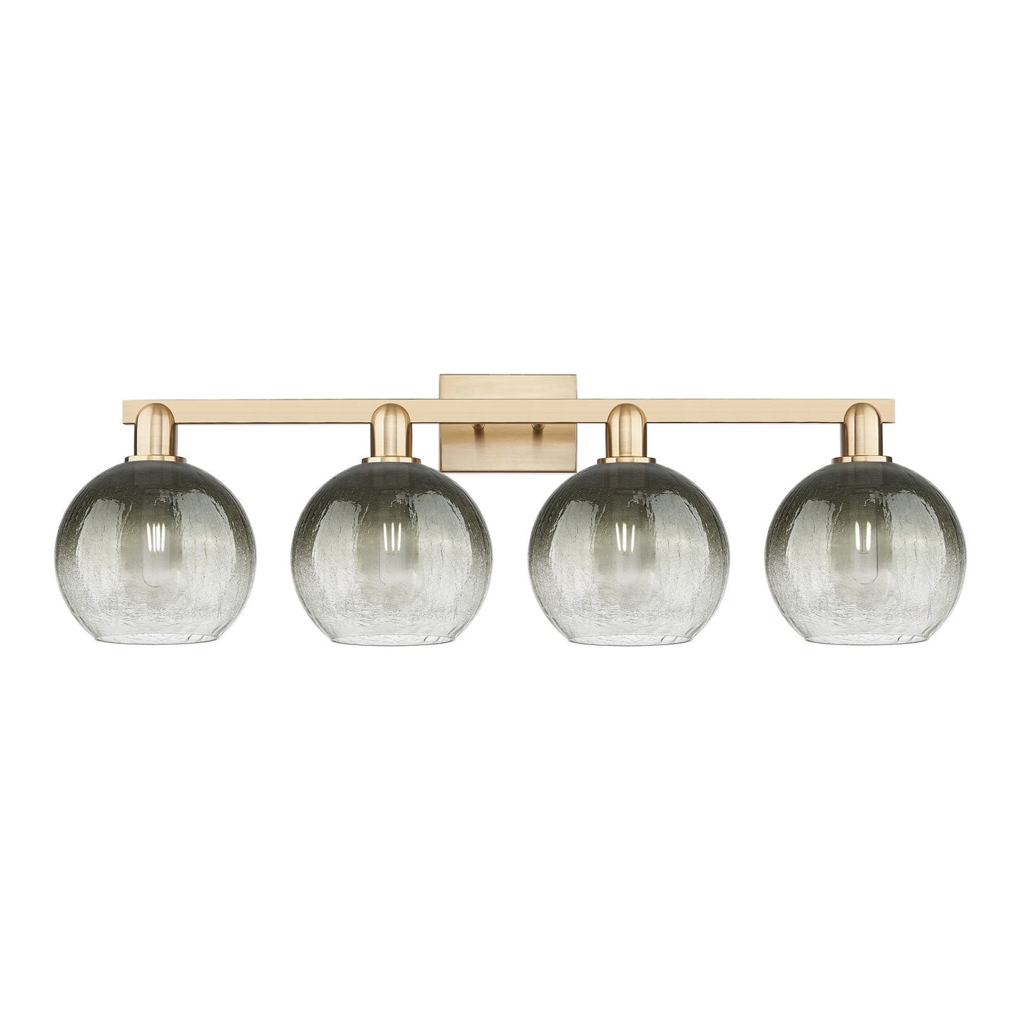 Innovations Brookhaven Globe 36in 4-Light Bath Vanity | Industrial Champagne Bronze Steel and Slate Glass | Bathroom & Powder | Model 716-4W-CB-G483-8SL