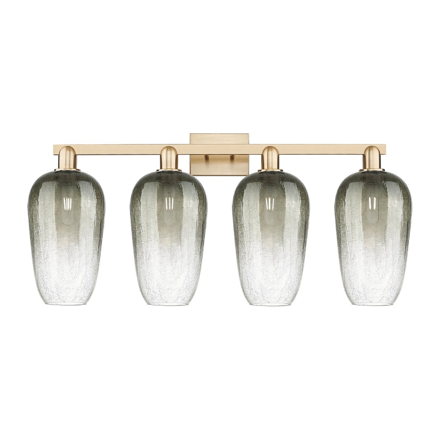 Innovations Brookhaven Flute 34in 4-Light Bath Vanity | Industrial Champagne Bronze Steel and Slate Glass | Bathroom & Powder | Model 716-4W-CB-G484-7SL