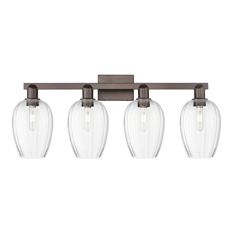 Innovations Preston 4Lt 36" Flute Bath, Oiled Bronze/Clear