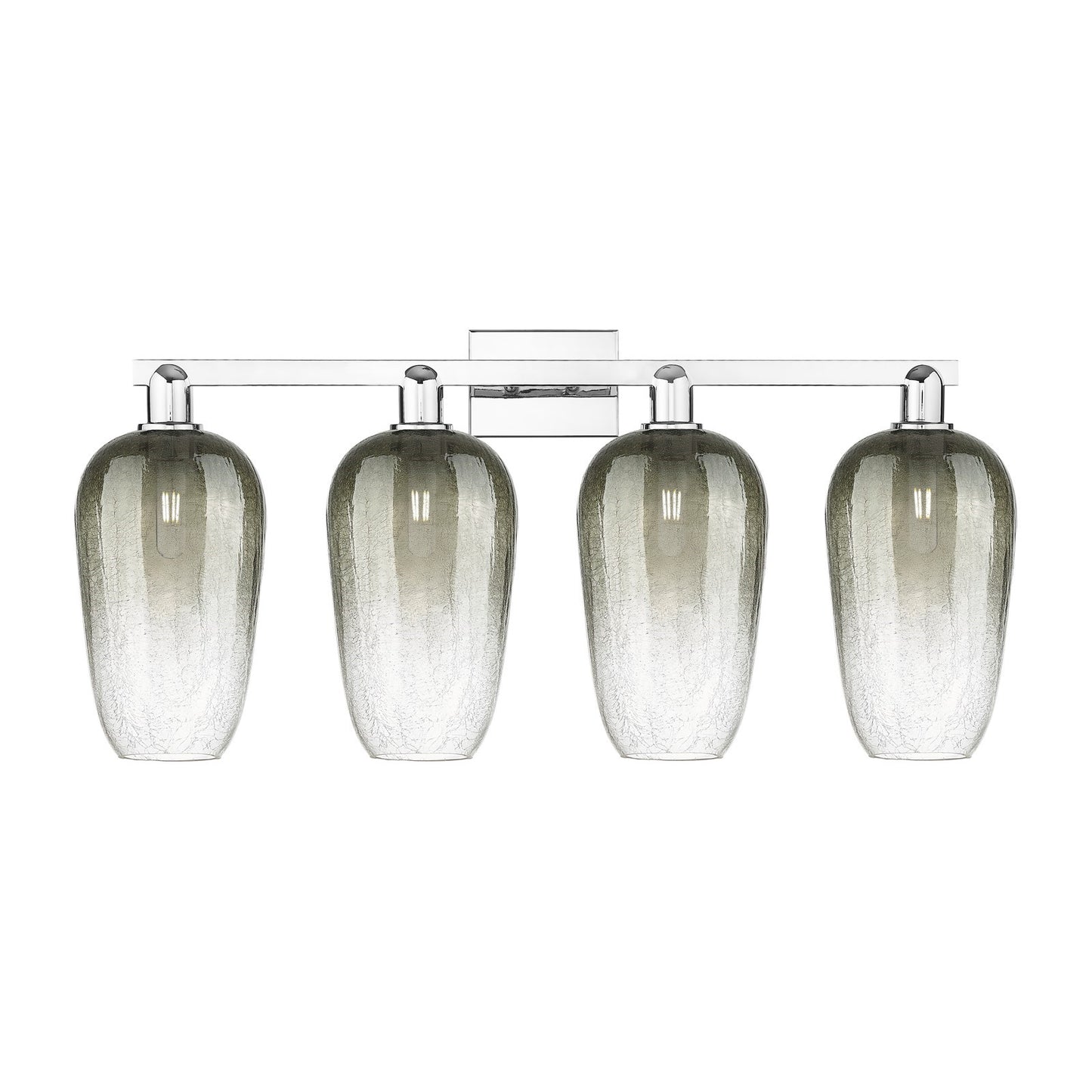 Innovations Brookhaven Flute 34in 4-Light Bath Vanity | Industrial Modern Polished Chrome and Slate Glass | Bathroom Vanity | Model 716-4W-PC-G484-7SL