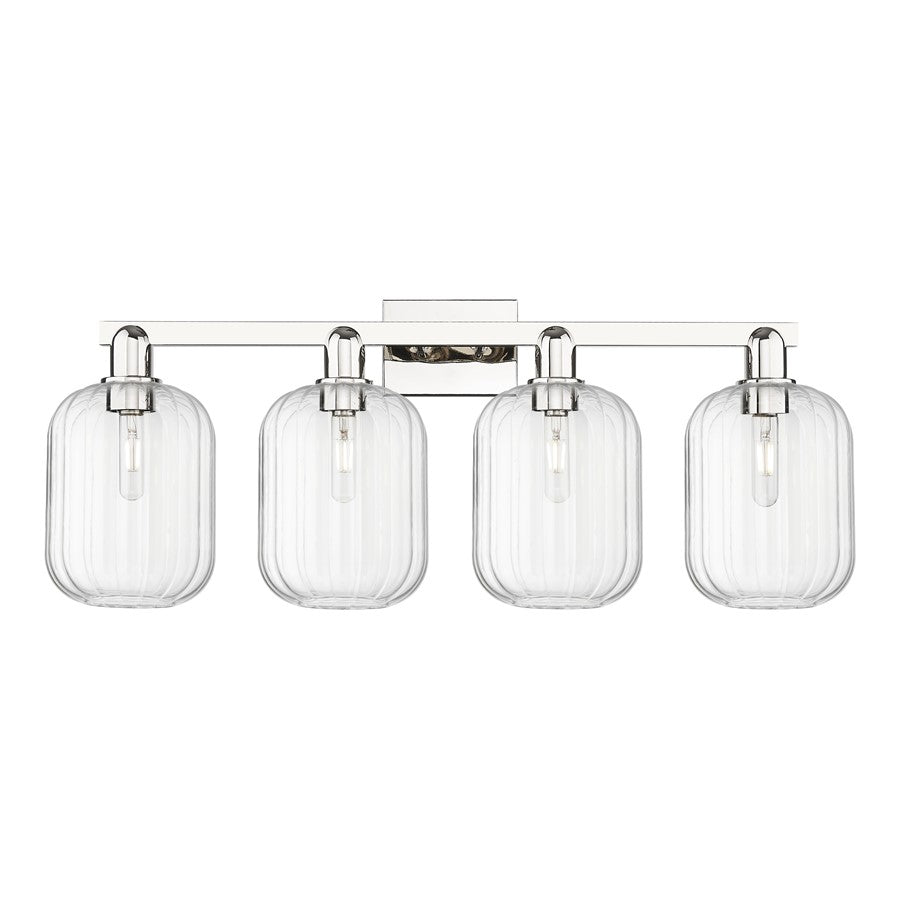 Innovations Preston 4Lt 36" Jar Bath, Polished Nickel/Clear