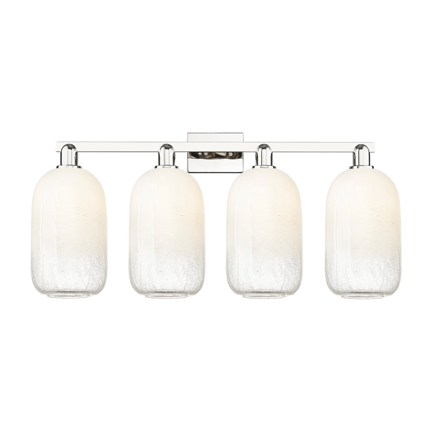 Innovations Brookhaven Cloche 34in 4-Light Bath Vanity Light | Industrial Polished Nickel and Opal Glass | Bathroom Vanity | Model 716-4W-PN-G482-7OP