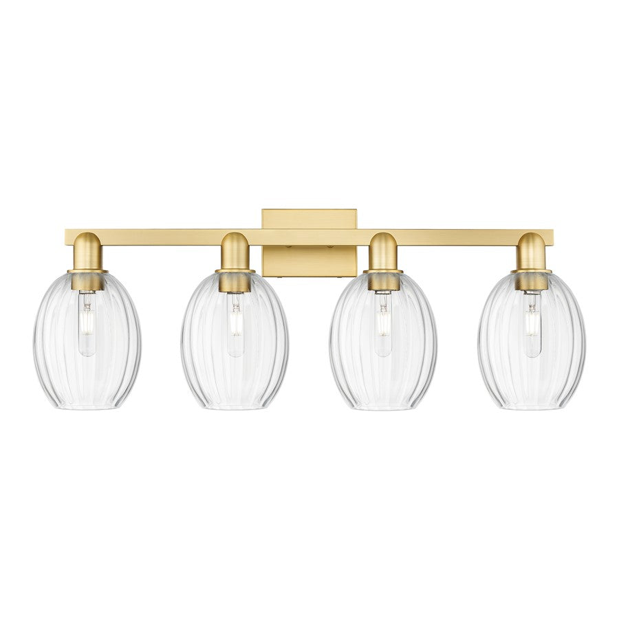 Innovations Preston 4Lt 36" Bell Bath Light, Gold/Clear