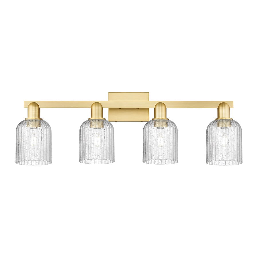 Innovations Bridal Veil 4Lt 32" Bath Light, Gold/Seedy