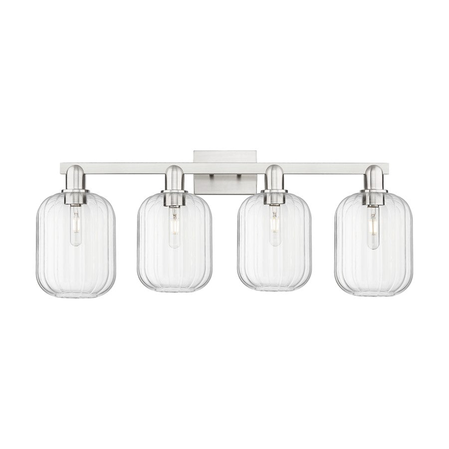 Innovations Preston 4Lt 36" Jar Bath, Satin Nickel/Clear