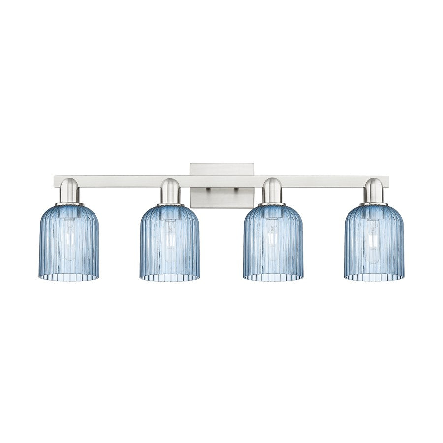 Innovations Bridal Veil 4Lt 32" Bath, Satin Nickel/Blue