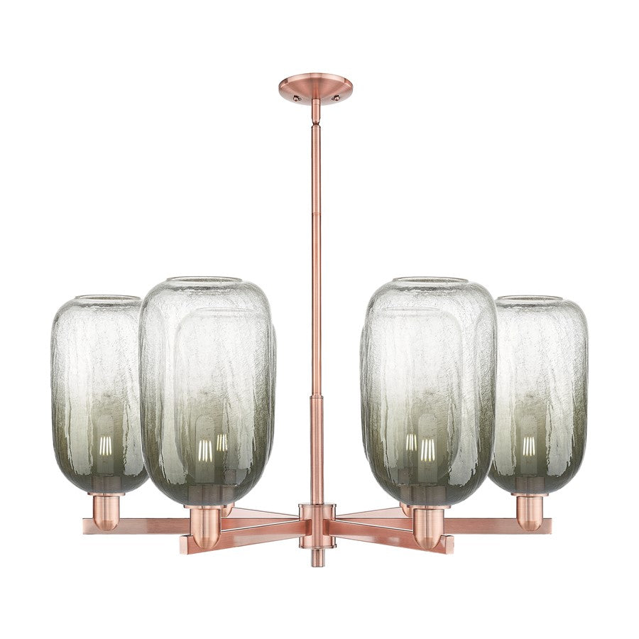 Innovations BH Cloche 6Lt 24" Stem Chandelier, CP/SL - 716-6CR-AC-G482-7SL
