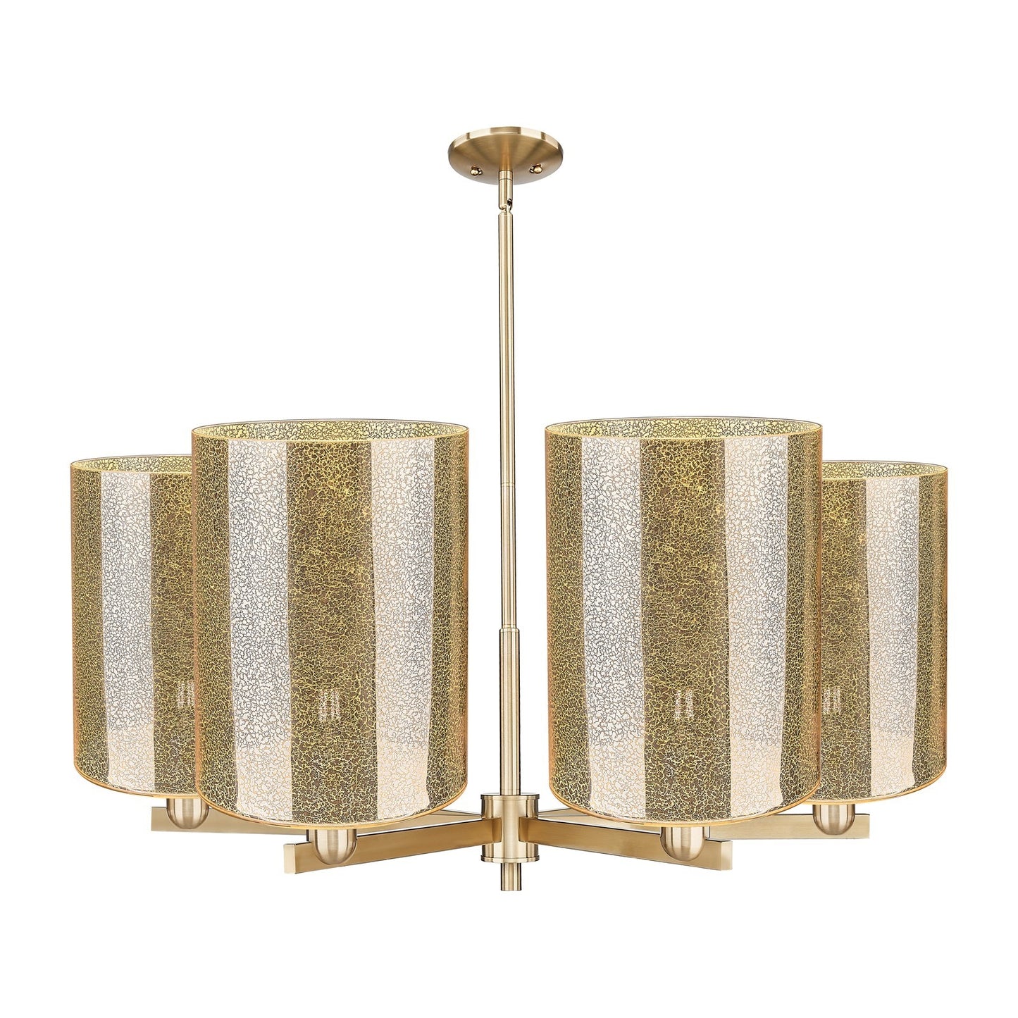 Innovations Cobbleskill 39in 6-Light Chandelier | Industrial Champagne Bronze Steel and Mercury Glass | Dining Room & Living | Model 716-6CR-CB-G116-L