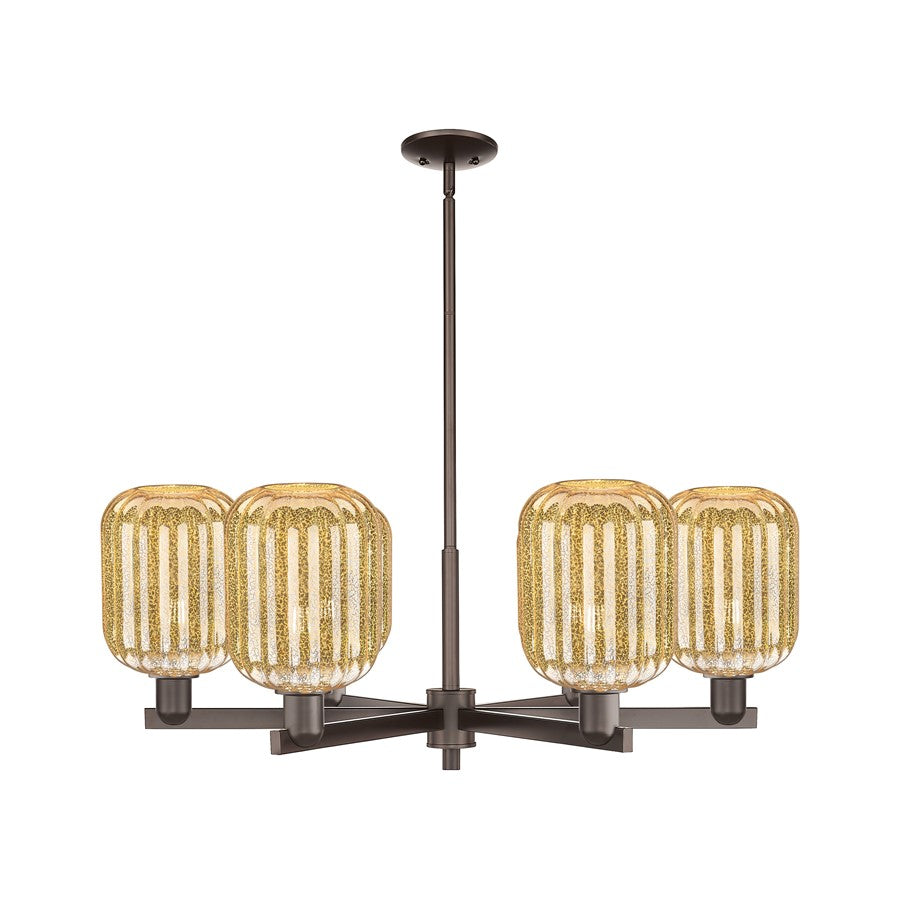 Innovations Preston 6Lt 24" Jar Stem Chandelier, OB/MC - 716-6CR-OB-G460-7ME