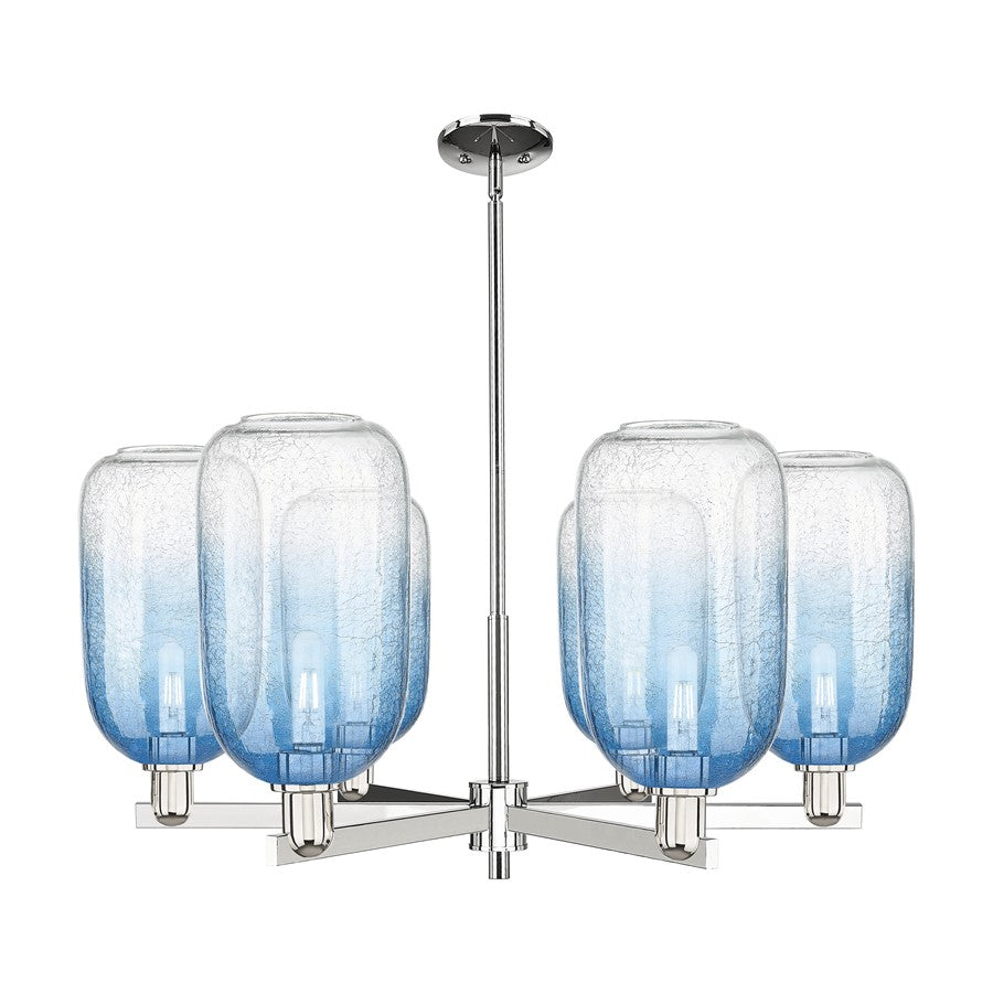 Innovations BH Cloche 6Lt 24" Stem Chandelier, PN/SB - 716-6CR-PN-G482-7SB