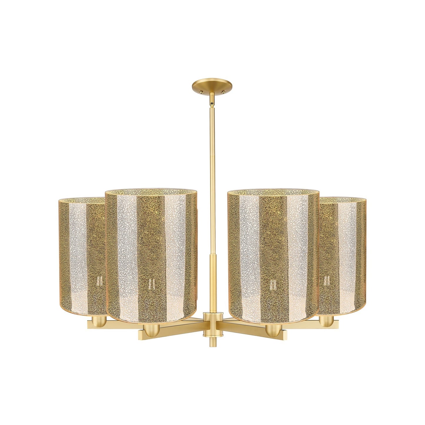 Innovations Cobbleskill 39in 6-Light Chandelier | Industrial Satin Nickel Steel and Mercury Glass | Dining Room & Living Room | Model 716-6CR-SN-G116-L