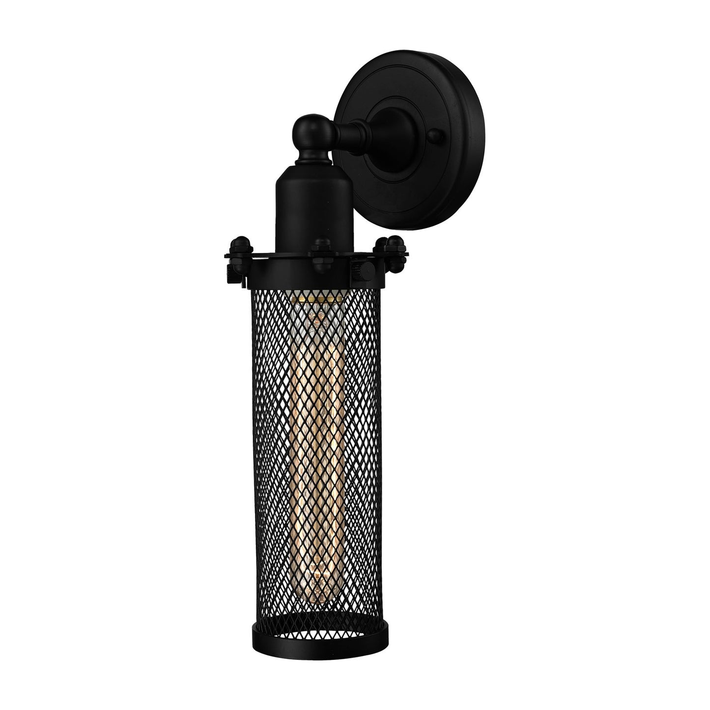 Innovations Quincy Hall 1-Light 4.5in Wall Sconce | Industrial Matte Black Steel and Cast Brass with Matte Black Metal Shade | Model 900-1W-BK-CE216-BK