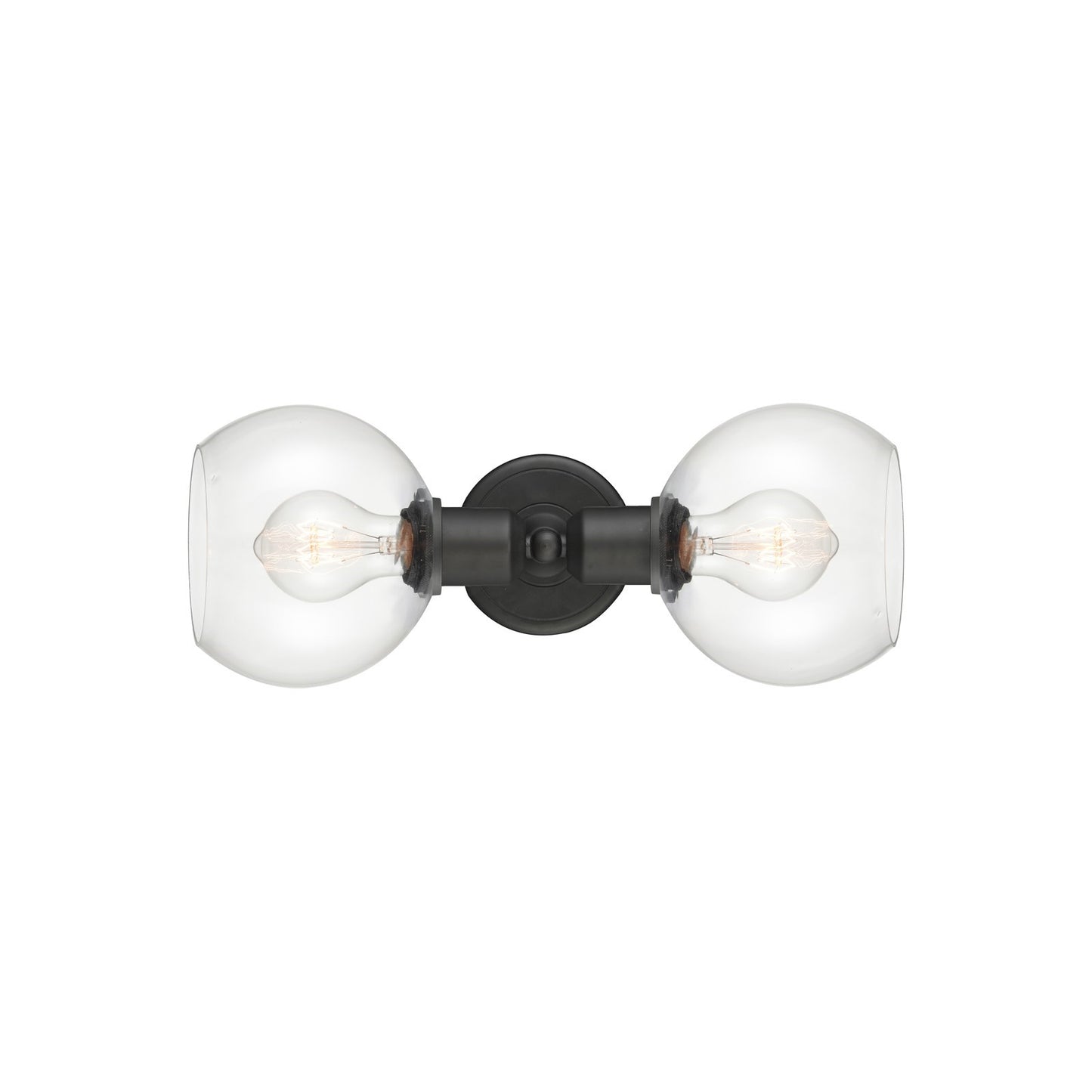 Innovations Athens 15in 2-Light Bath Vanity Light | Industrial Oil Rubbed Bronze and Clear Glass | Bathroom Vanity | 15 x 5.88 in | Model 900-2W-OB-G122-6