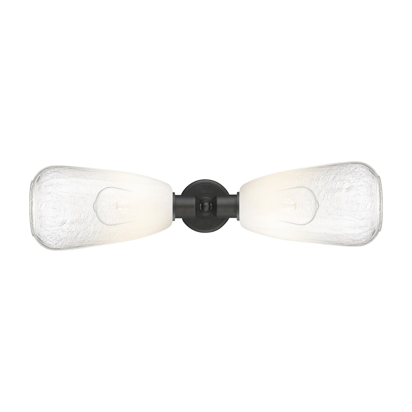Innovations Brookhaven Almond 25in 2-Light Linear Bath Vanity Light | Industrial Oil Rubbed Bronze Steel and Opal Glass | Model 900-2W-OB-G480-6OP