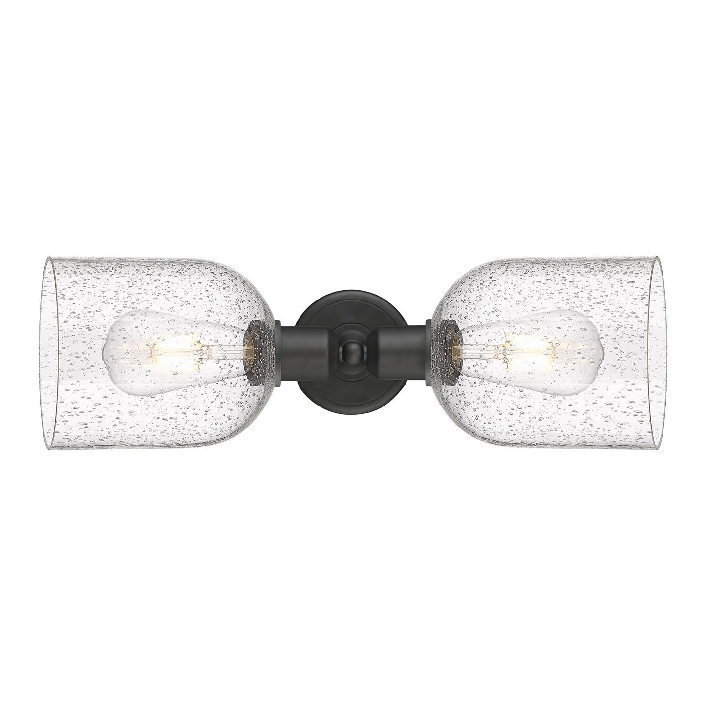 Innovations Bella 18in 2-Light Linear Bath Vanity Light | Industrial Oil Rubbed Bronze and Seedy Glass | Bathroom Vanity | Model 900-2W-OB-G558-6SDY