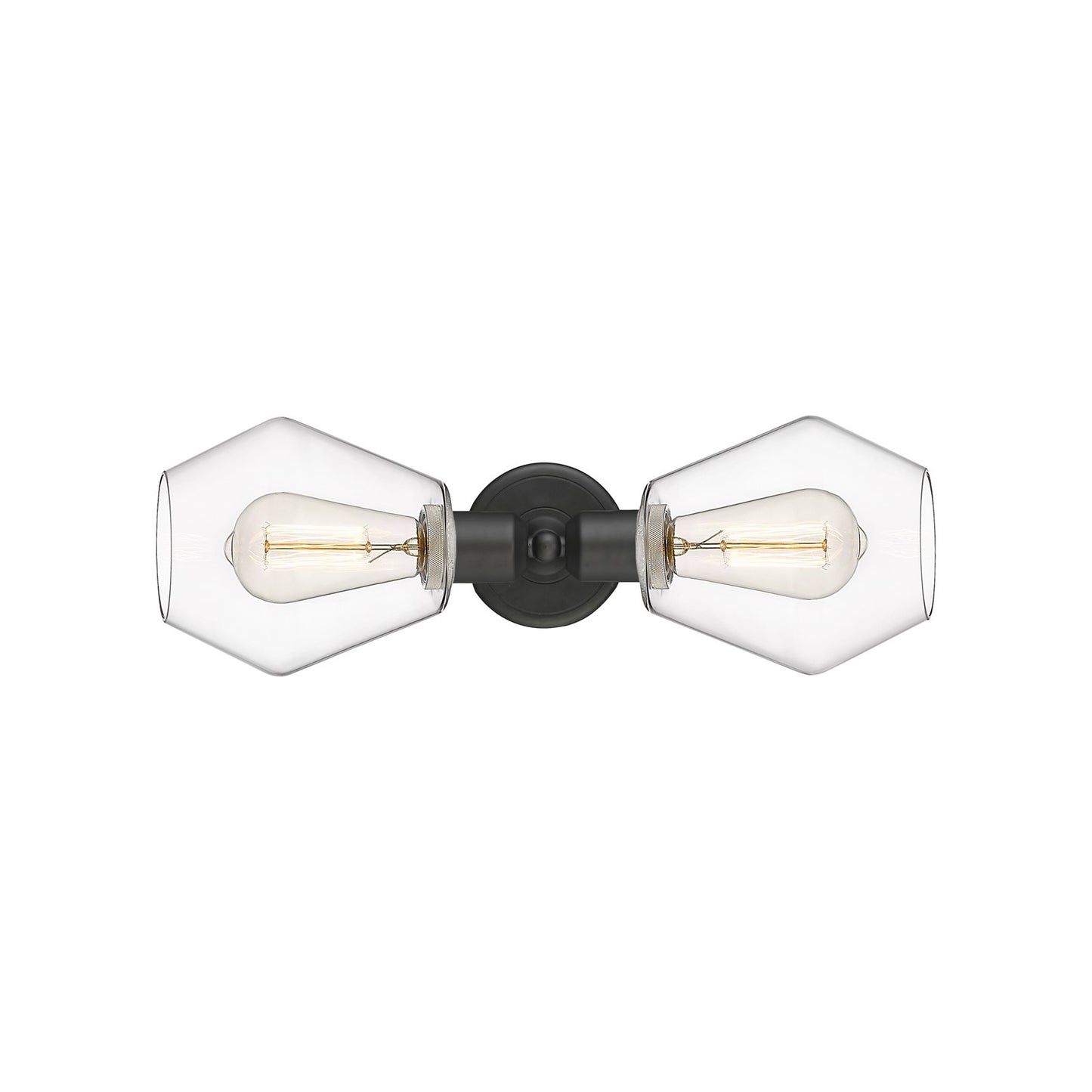 Innovations Cindyrella 18in 2-Light Linear Bath Vanity Light | Industrial Oil Rubbed Bronze Steel and Clear Glass | Bathroom | Model 900-2W-OB-G652-6