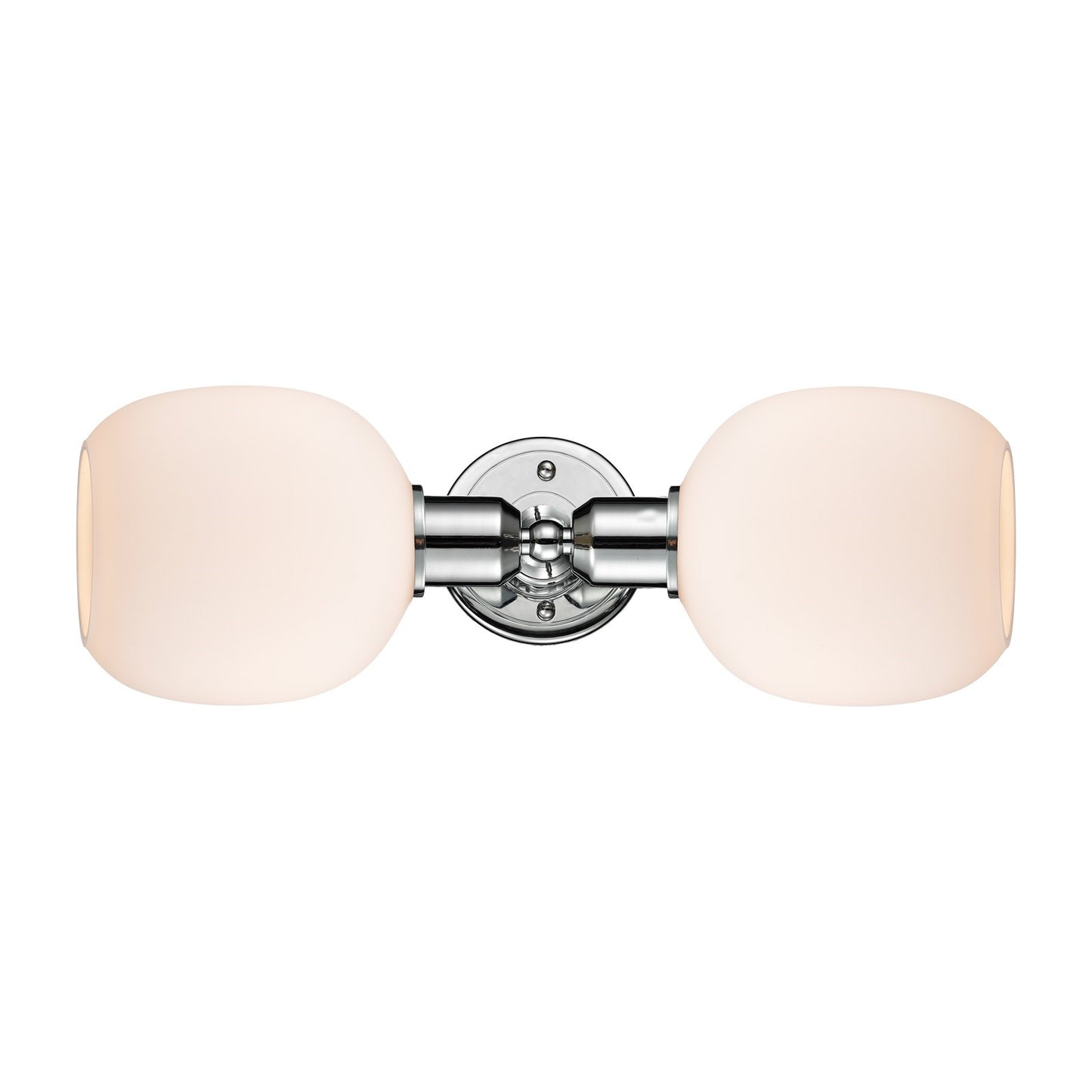 Innovations Belfast 17in 2-Light Linear Bath Vanity Light | Industrial Polished Chrome and Matte White Glass | Bathroom Vanity | Model 900-2W-PC-G101